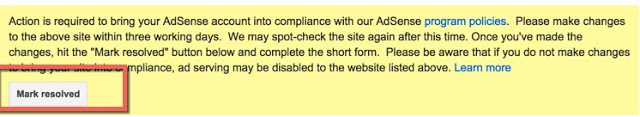 google adsense violation solutions - resolved